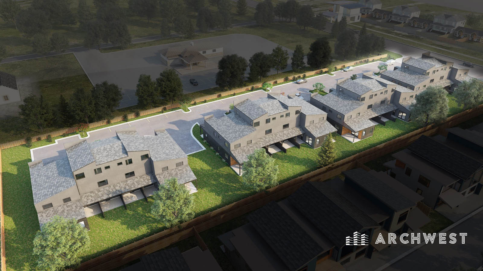 15. 3D Rendering of a Townhouse Scheme in Washington, USA (2)